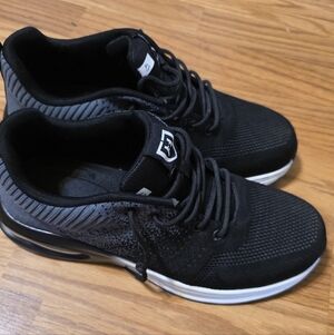 Men's Black Athletic Shoes/ Safety Shoes With Steel Toe